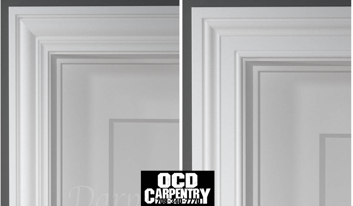 modern door trim by OCD Carpentry